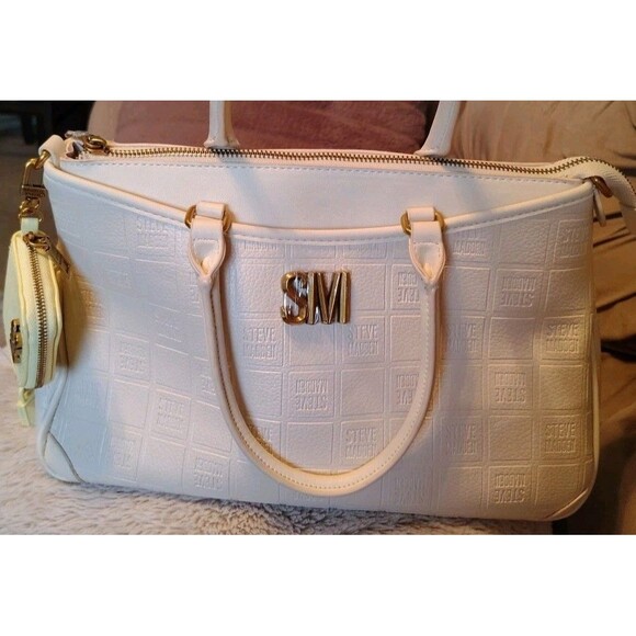 Steve Madden Satchel Handbag Excellent Condition Small Bag Lock Heart Star - Picture 1 of 10